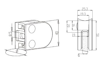 glass clamps - Model 30 - Rad CAD Drawing